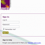 log in page – truncated version